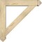 Ekena Millwork Traditional Arts and Crafts Rough Sawn Bracket w/ Offset Brace, Douglas Fir, 6"W x 30"D x 30"H BKT0604X30X30TRA03RDF - alternate 4